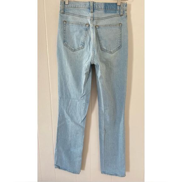 Abercrombie & Fitch Ultra High Rise 90s Straight Jeans Split Vent Hem Size 25 - Picture 3 of 7